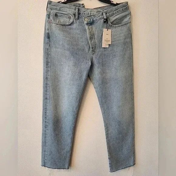 Agolde Criss Cross Straight Jean in Dimension size 32 NWT light wash